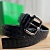 Кожаный чёрный ремень Bottega Veneta - длина 100 / 105 см