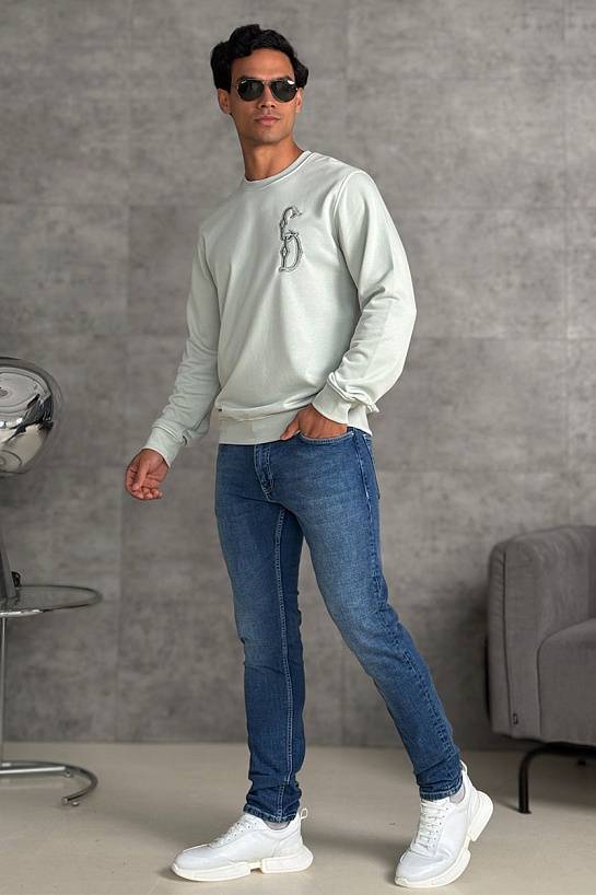 Мужские синие джинсы Dolce & Gabbana logo-plaque