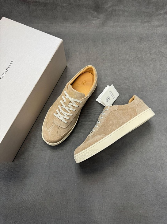 Мужские замшевые кроссовки Brunello Cucinelli