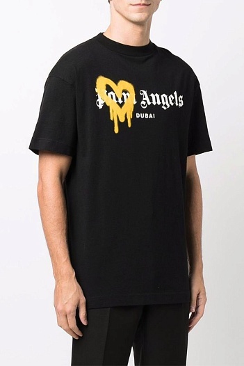 Оверсайз футболка Palm Angels Dubai Heart Sprayed   