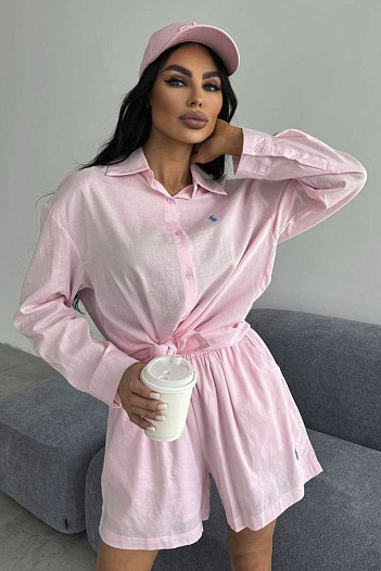 Женский розовый костюм Роlо Ralрh Lаurеn premium   