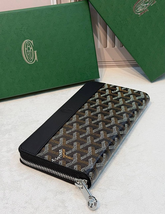 Кожаное портмоне Goyard Matignon GM premium 20x11x2.3 см