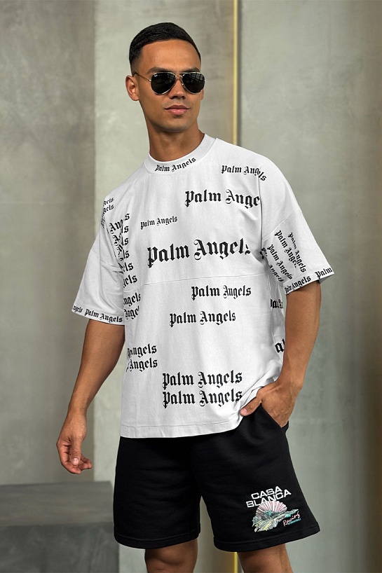 Белая оверсайз футболка Palm Angels Ultra Logo