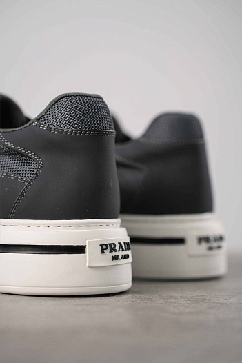 Комбинированные кроссовки Prada logo-stripe - Grey   