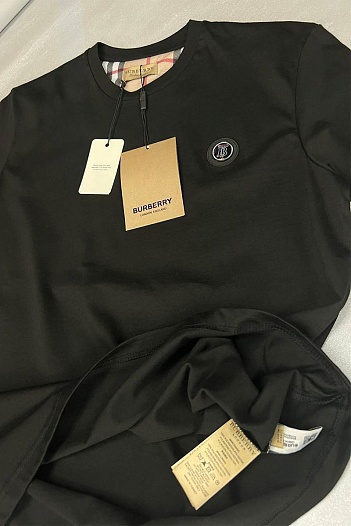 Мужская чёрная футболка Burberry TB   