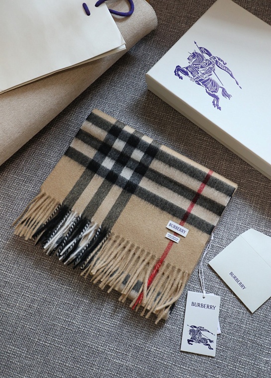 Шарф Burberry two-tone Check premium 168x30 см - Chestnut