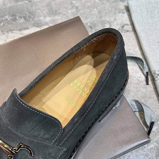 Замшевые лоферы Brunello Cucinelli Premium - Grey