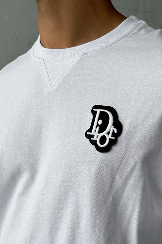 Белая оверсайз футболка Dior