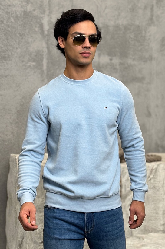 Мужской свитшот голубого цвета Tommy Hilfiger