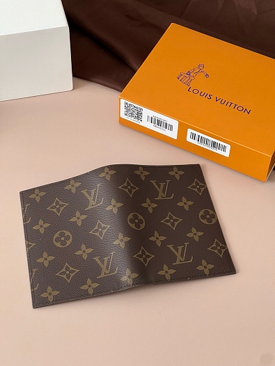 Кожаная обложка для паспорта Louis Vuitton Premium 14x9.5x1.5 см   