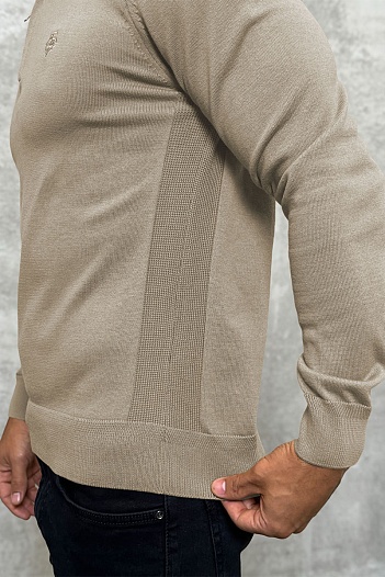 Мужская кофта Loro Piana zip neck - Beige   