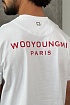 Белая оверсайз футболка Wooyoungmi logo patch