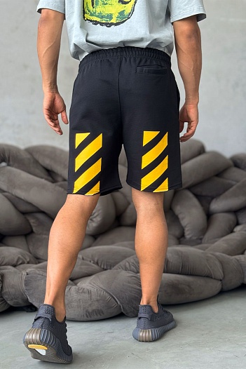 Чёрные мужские шорты Off-White Caravaggio print   