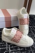 Женские кожаные кроссовки Valentino Premium - Pink