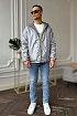Мужская двусторонняя куртка Louis Vuitton Monogram - Grey
