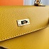 Женская кожаная сумка Hermes Kelley 25x20 см - Yellow