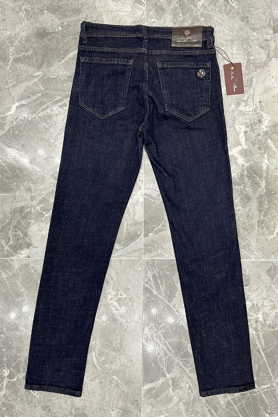 Джинсы тёмно-синего цвета Loro Piana regular fit