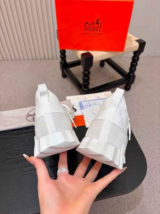 Текстильные кроссовки Hermes lift slip-on