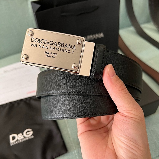 Кожаный ремень Dolce & Gabbana Premium (длина 110 см, ширина 3.5 см)   