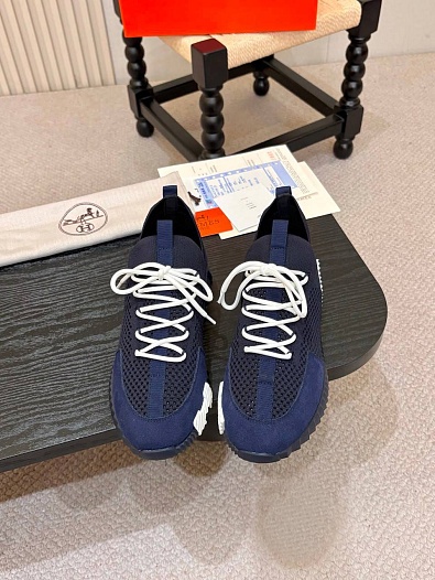 Текстильные кроссовки Hermes lift slip-on   