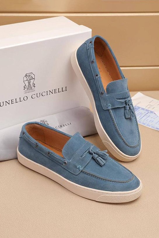 Мужские замшевые лоферы Brunello Cucinelli