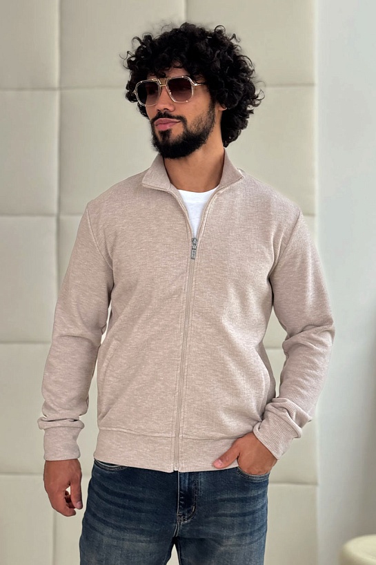 Мужская бежевая кофта на молнии Loro Piana