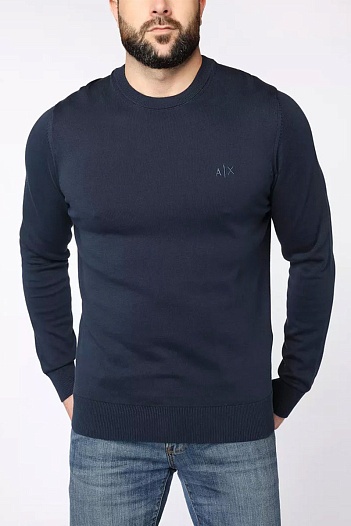 Мужская тёмно-синяя кофта Armani Exchange   