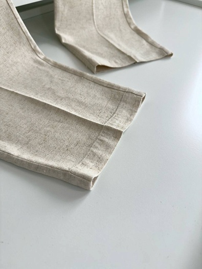 Льняные штаны Brunello Cucinelli Premium - Light Beige   