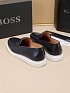Кожаные лоферы Hugo Boss embossed logo - Navy / White