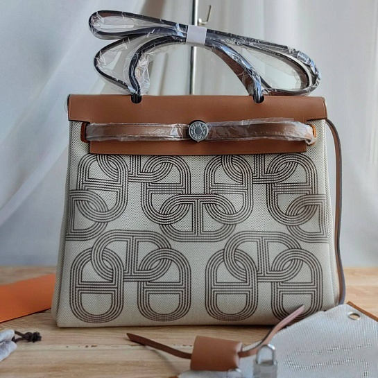 Женская сумка Hermes HerBag 30x26 см - Brown