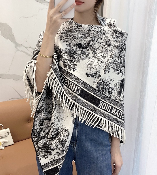 Шарф Dior Toile de Jouy Sauvage premium 140x140 см