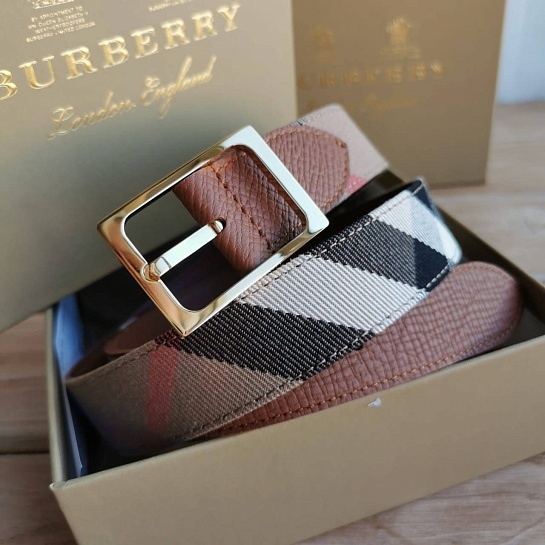 Кожаный ремень Burberry (ширина 3 см)