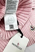 Комплект из шапки и шарфа розового цвета Moncler logo-patch