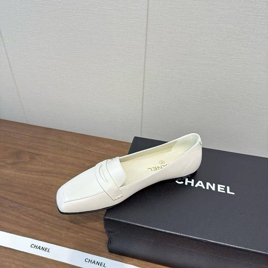 Женские кожаные лоферы Chanel premium