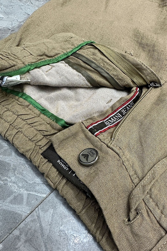 Мужские льняные шорты Armani Jeans