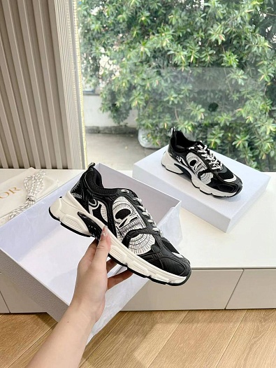 Женские кроссовки Dior Chrono Premium - Black   