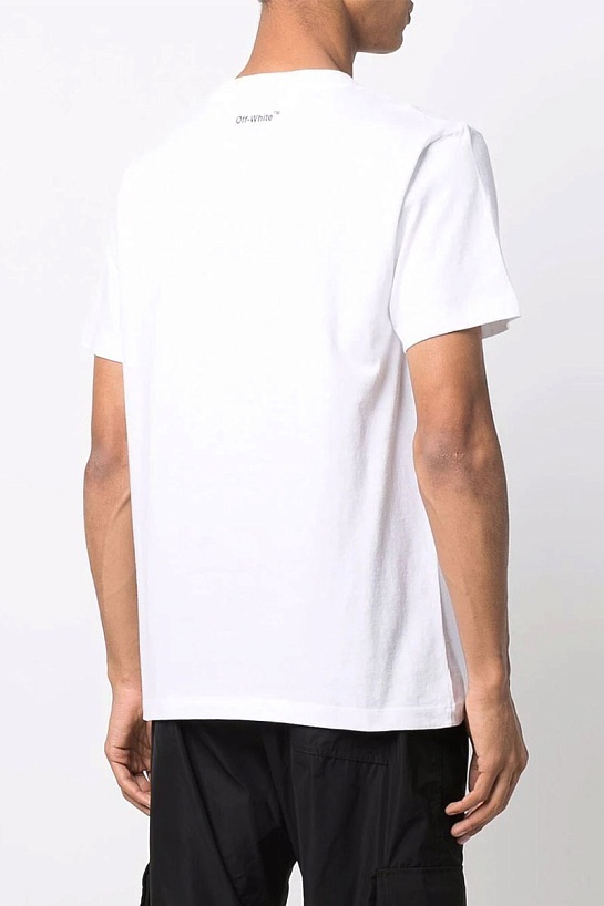 Белая футболка Off-White c/o Virgil Abloh Monalisa slim-cut