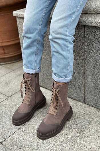 Женские ботинки Brunello Cucinelli Monil Chain - Brown   