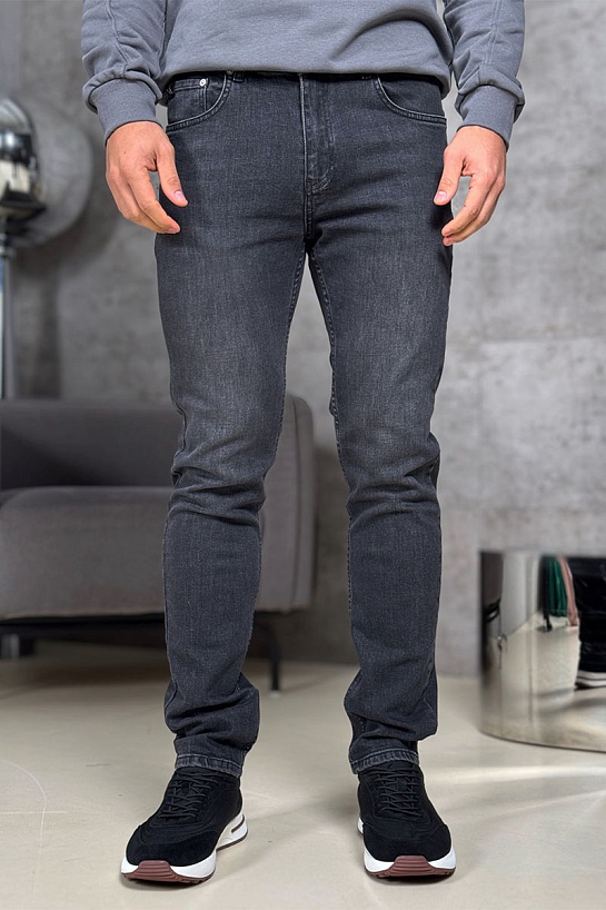 Мужские чёрные джинсы Calvin Klein logo-embroidered