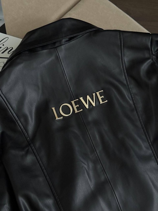 Женская кожаная куртка Loewe premium - Black