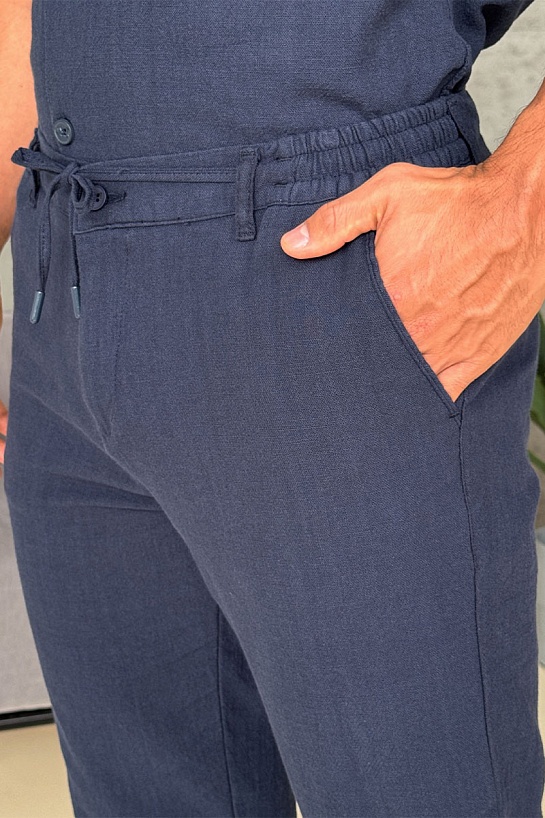 Мужские брюки Loro Piana тёмно-синего цвета