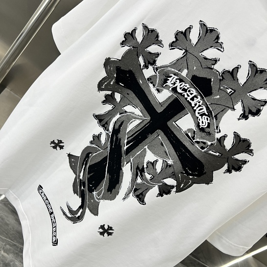 Белая оверсайз футболка Chrome Hearts Premium