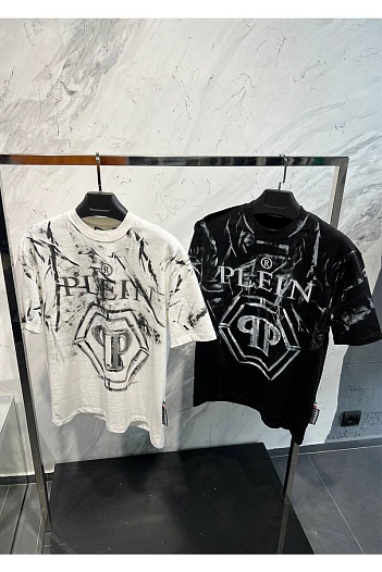 Футболка чёрного цвета Philipp Plein Hexagon   