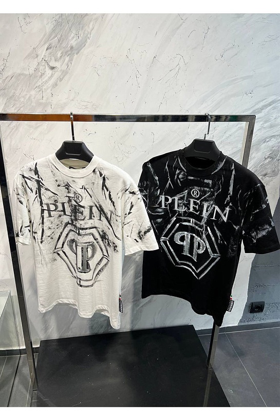 Футболка чёрного цвета Philipp Plein Hexagon