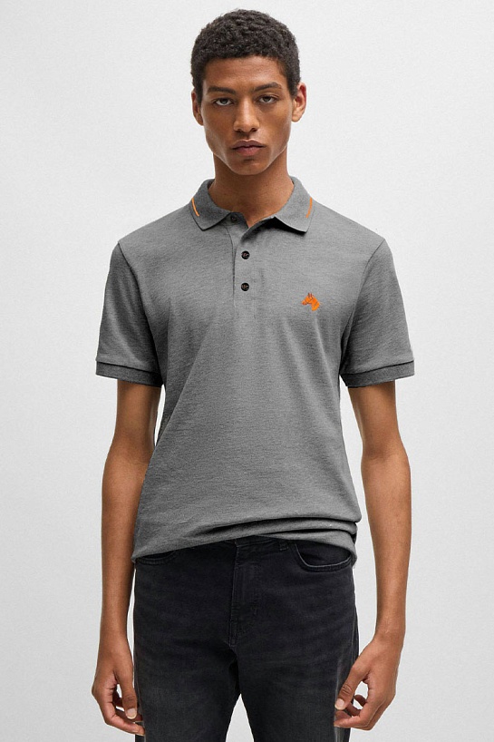 Мужское поло Hermes Premium - Grey