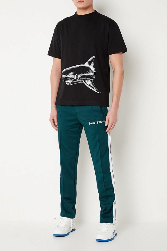 Чёрная футболка Palm Angels Broken Shark