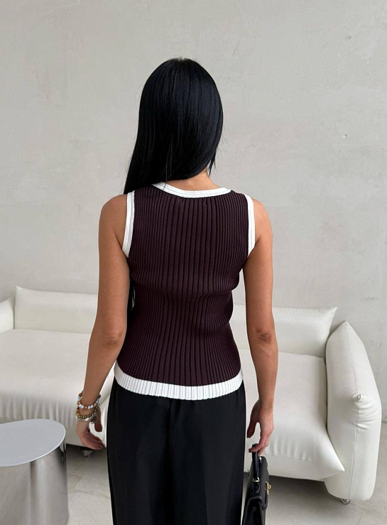 Женская майка Chanel premium - Brown