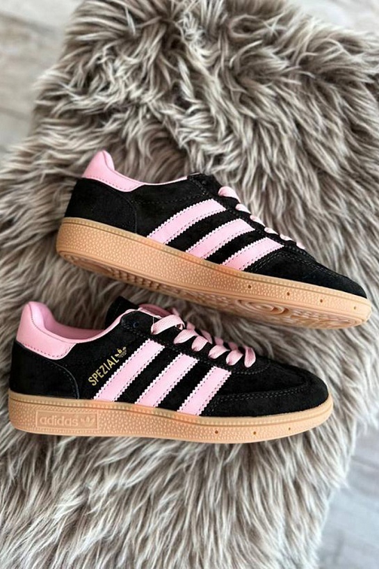 Женские кроссовки Adidas Spezial - Black / Pink