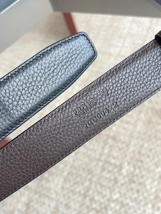 Двусторонний кожаный ремень Prada premium