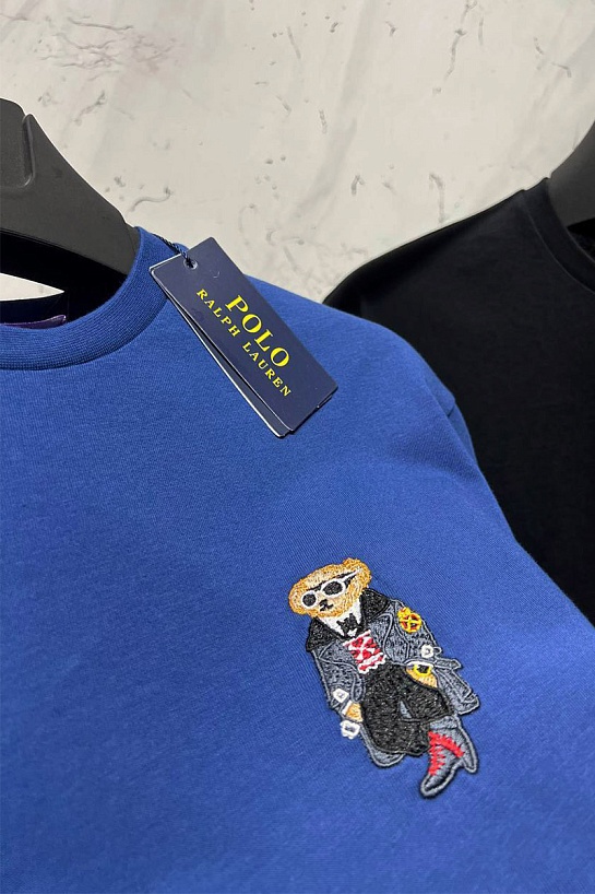 Мужская синяя футболка Polo Ralph Lauren "Bear"